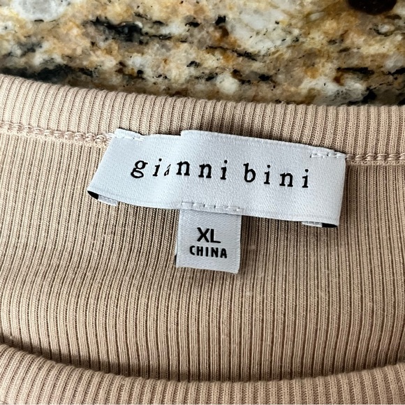 Gianni Bini Womens Brown Ribbed Long Sleeve Thong Bodysuit XL Preppy Casual - Picture 8 of 10